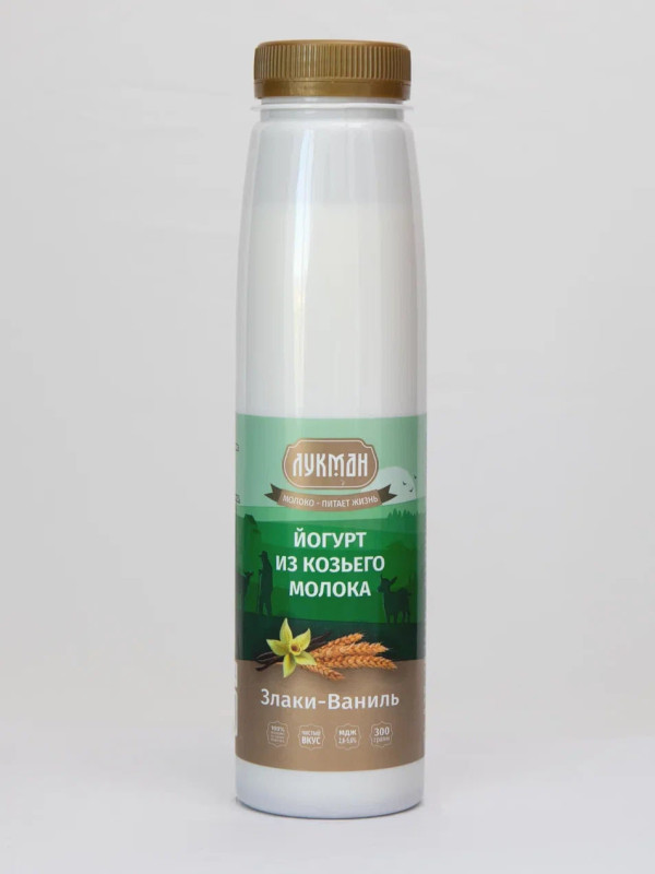 ^^Йогурт из козьего молока Злаки - ваниль 2,8-5,6% (Лукман), 300 г