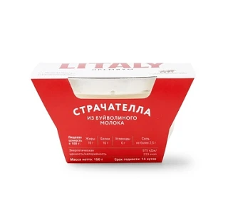 Сыр из буйволиного молока Страчателла со сливками мдж 50% (Лукман), 150 г