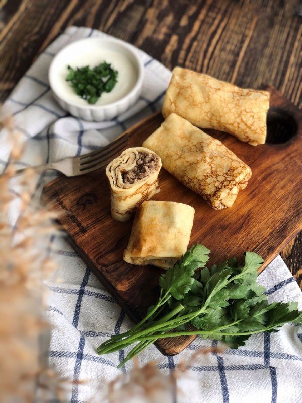 Блинчик с мясом п/ф, 4 шт