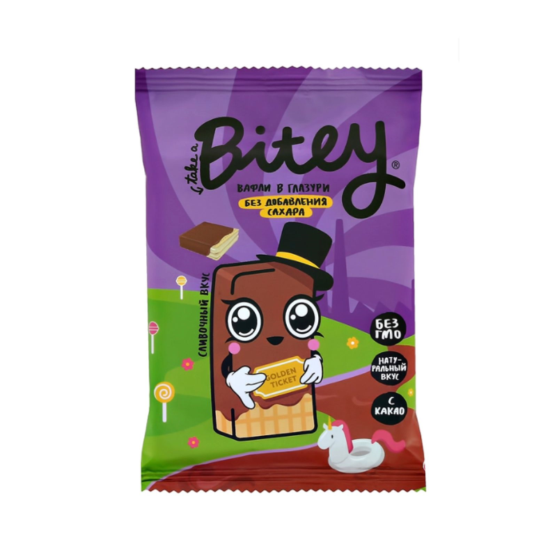 Вафли Bitey сливки в шоколадной глазури, 35 г
