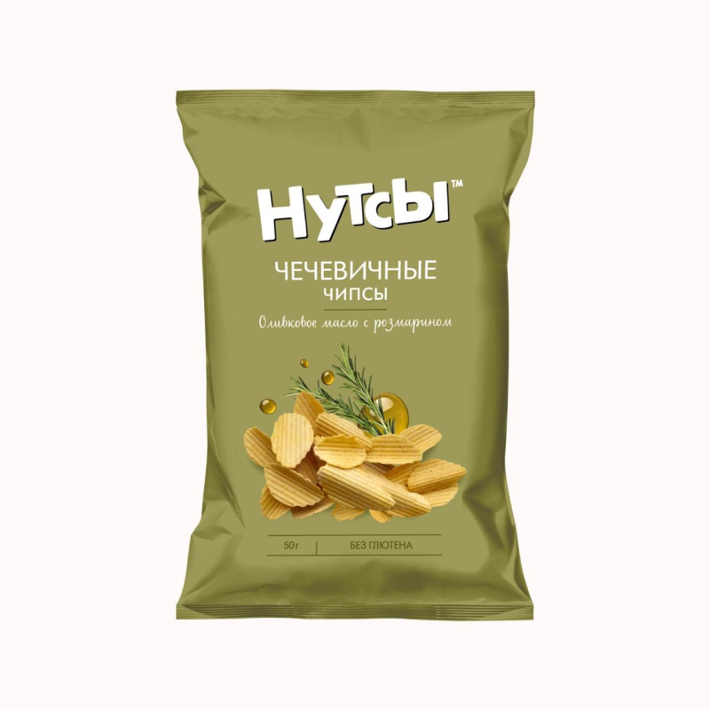 Чипсы чечевичные Оливковое масло с розмарином, 50 г
