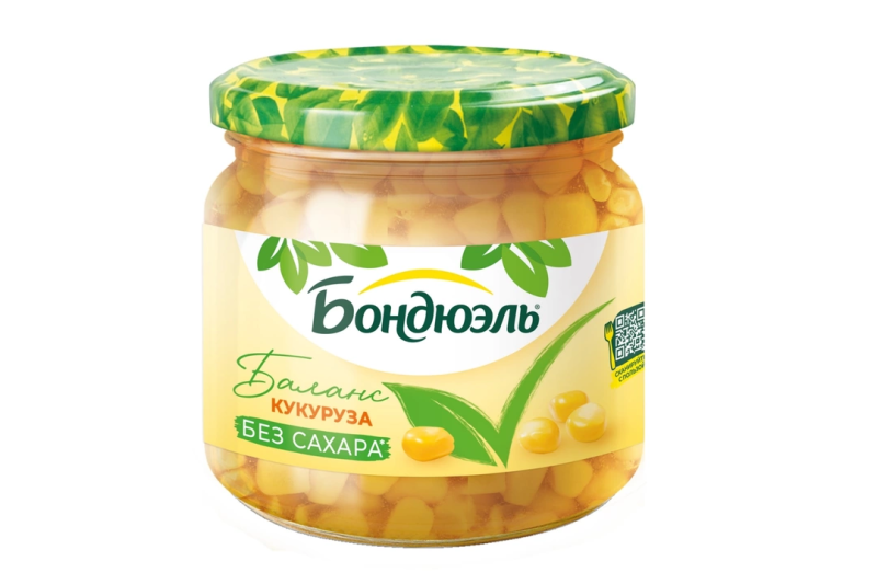 Кукуруза Бондюэль б/сахара, 350 г