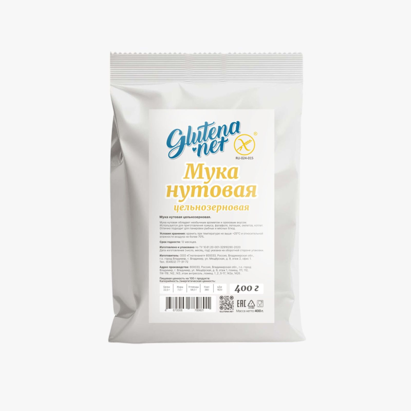 Мука нутовая Глютенанет, 400 г