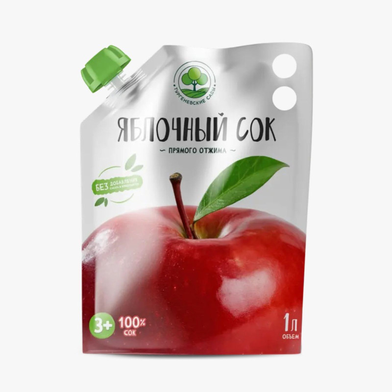 Сок яблочный Тургеневские сады, 1 л