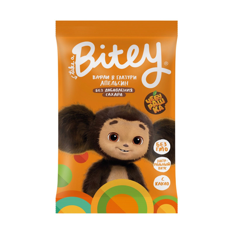 Вафли bitey в глазури апельсин, 35 г