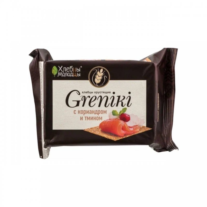 Хлебцы хрустящие "Greniki" кориандр и тмин, 100 гр