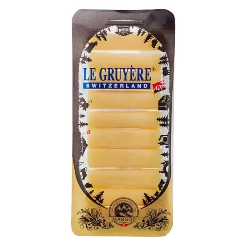 Сыр твердый грюйер МДЖ 49% в рулетиках (Margot Fromages), 100 г