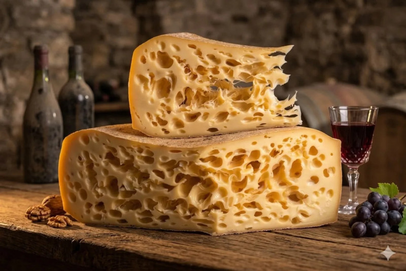 Сыр Ока по рецепту Маасдама Дединовское подворье 45%