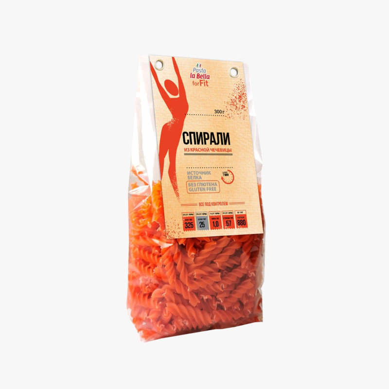 Спирали из  красной чечевицы Pasta la Bellа, 300 гр