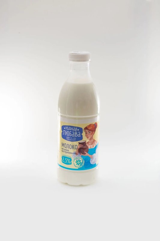 Молоко пастеризованное 2,5% (Родная Любава), 900 мл