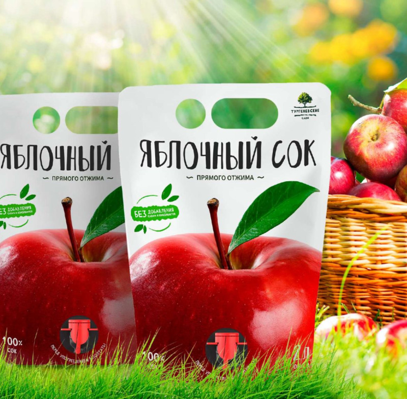 Сок яблочный Тургеневские сады, 1 л