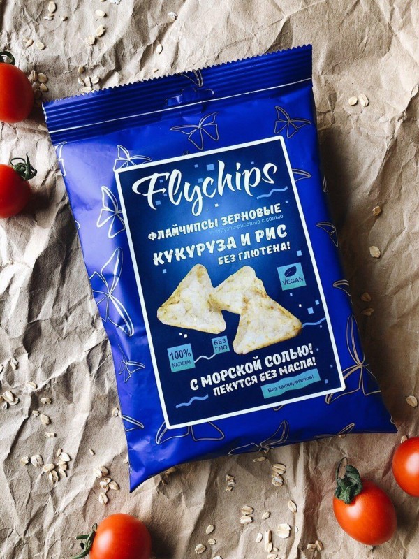 Флайчипсы зерновые кукурузно-рисовые с солью, 40 г