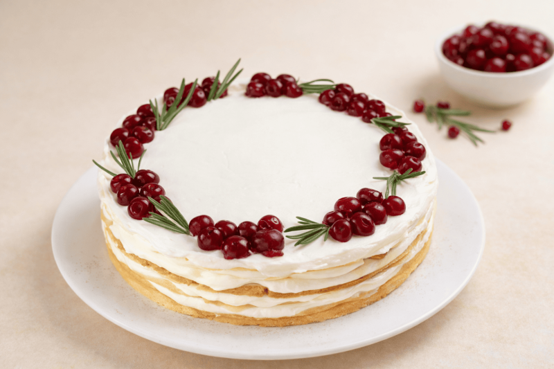 Торт Клюквенный (Индивидуальный заказ)