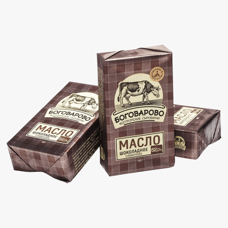 Масло шоколадное сливочное Боговарово, 180 г