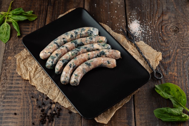 Колбаски-гриль из индейки с сыром и шпинатом зам п/ф, 250±10 гр