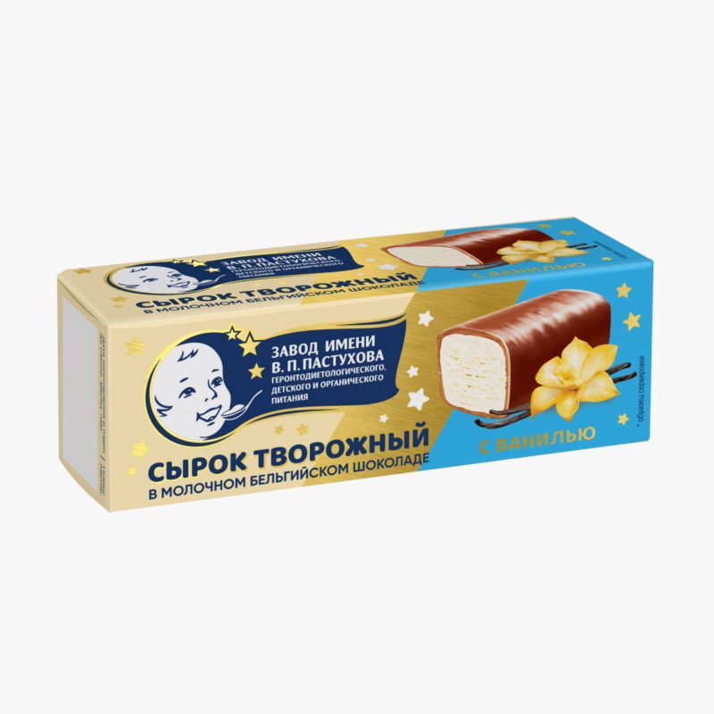 Сырок творожный глаз.молочн.шоколадом с ванилью Пастухов, 40 гр