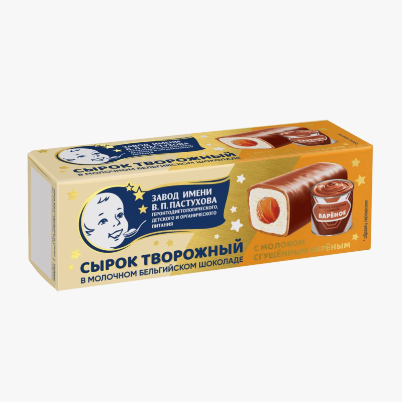 Сырок творожный глаз.молочн.шок. с начинкой Вареная сгущенка Пастухов, 40 г
