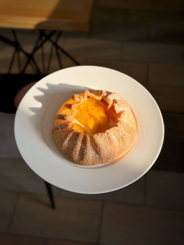 Галета с творогом и персиком, 125 гр