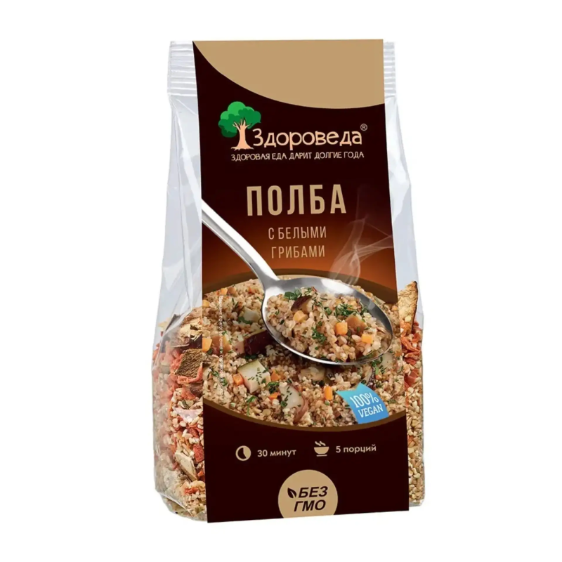 Полба с белыми грибами, 250 гр