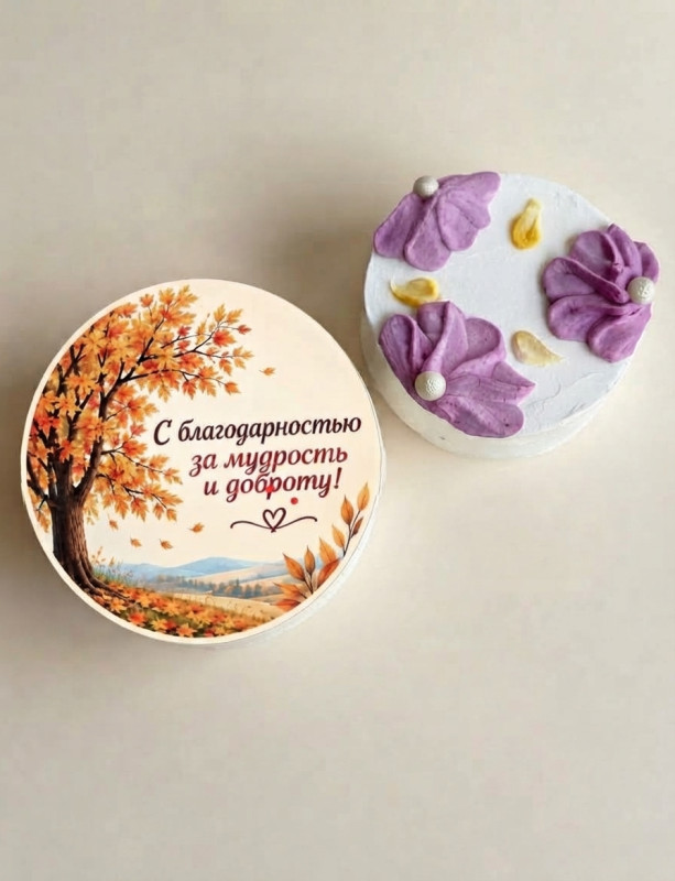 Торт бенто Маковка с картинкой, 370 гр