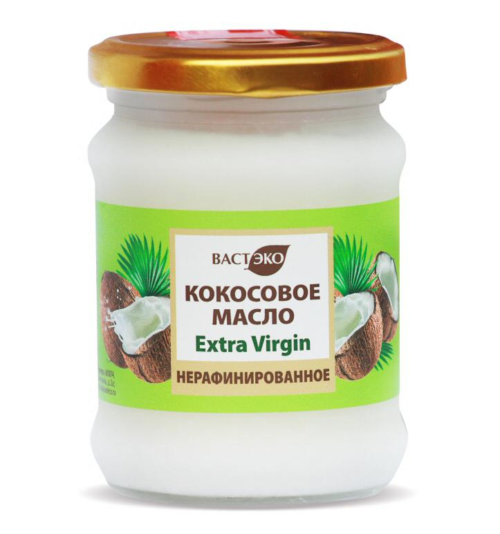 Масло кокосовое нерафинированное, 230 мл