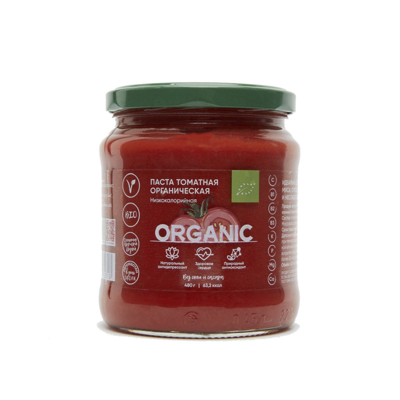 Паста томатная органическая, 480 гр