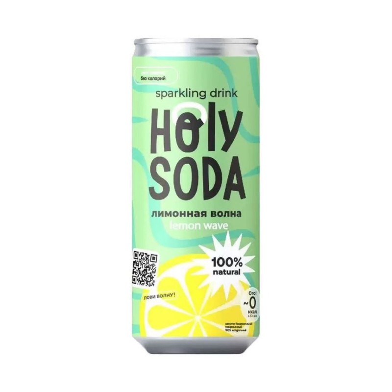 Напиток безалкогольный Holy soda лимонная волна, 330 мл
