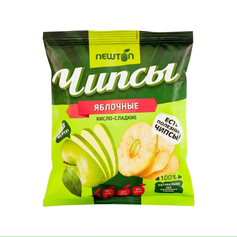 Чипсы яблочные кисло-сладкие, 25 гр