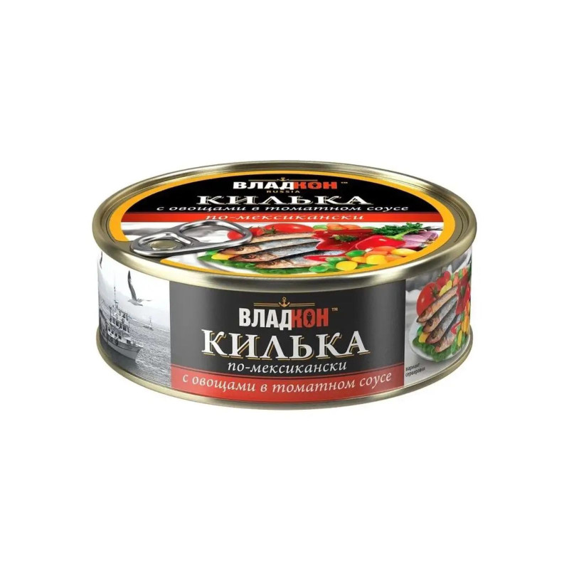 Килька балтийская по-мексикански в т/с с овощами, 240 гр