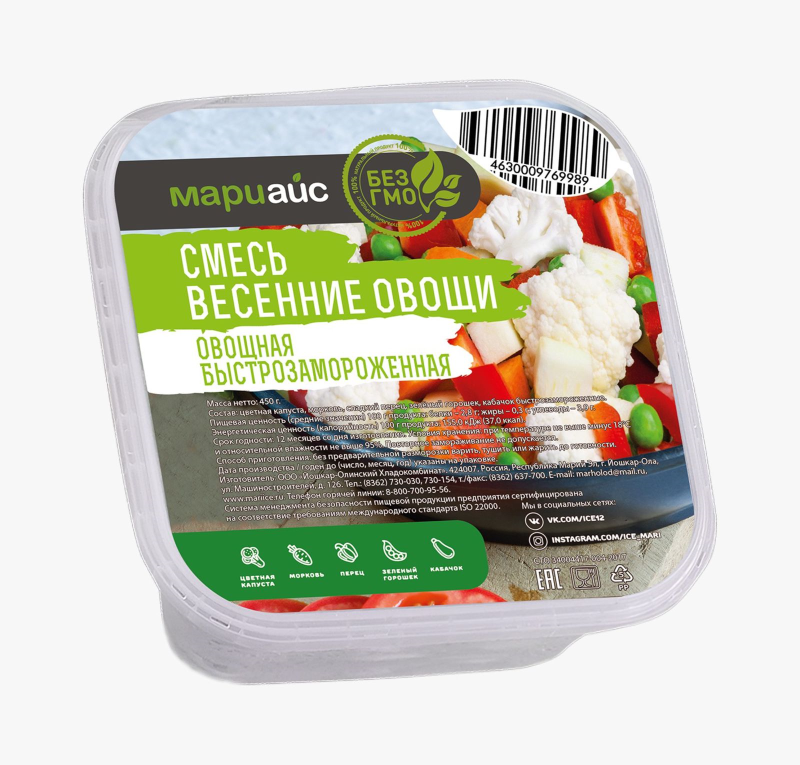 Смесь овощная Овощи весенние с/м, 450 г (Мариайс)