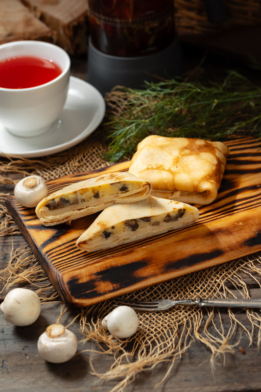 Блинчик с картофелем и грибами, 100 г