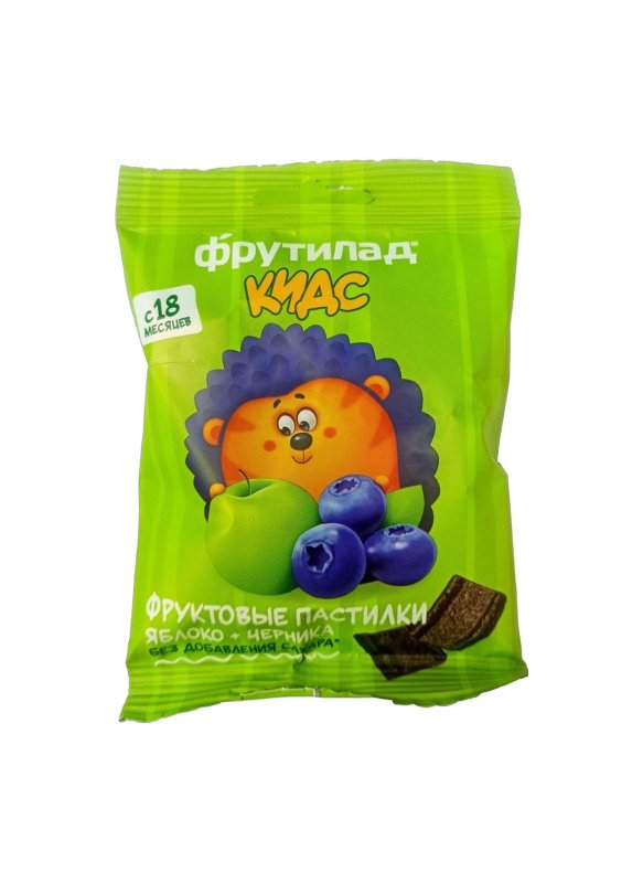 Пастилки фруктовые для детского питания яблоко-черника, 30 г