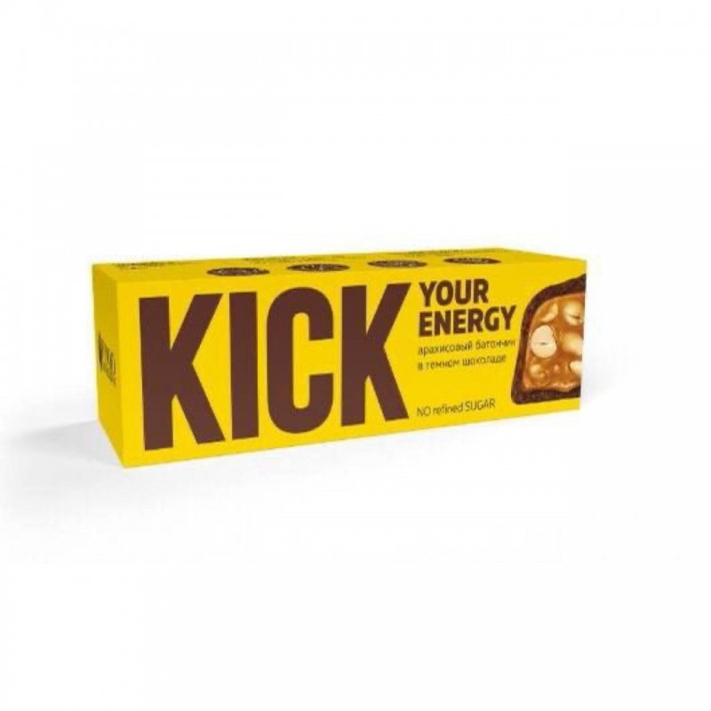 Батончик Арахисовый в темном шоколаде Kick, 45 гр