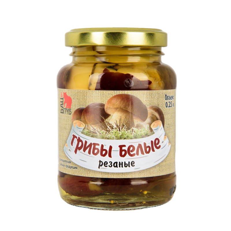 Гриб белый резанный, 250 г