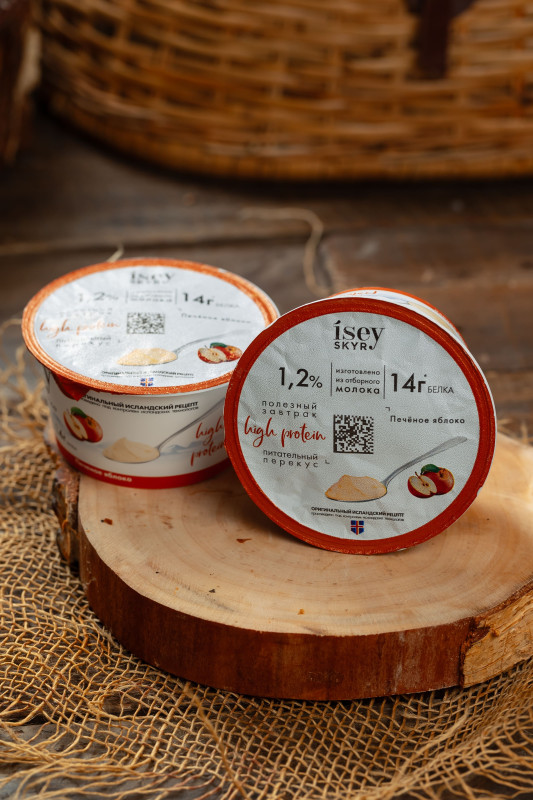 Скир исландский с печеным яблоком 1,2% 150г (isey skyr)