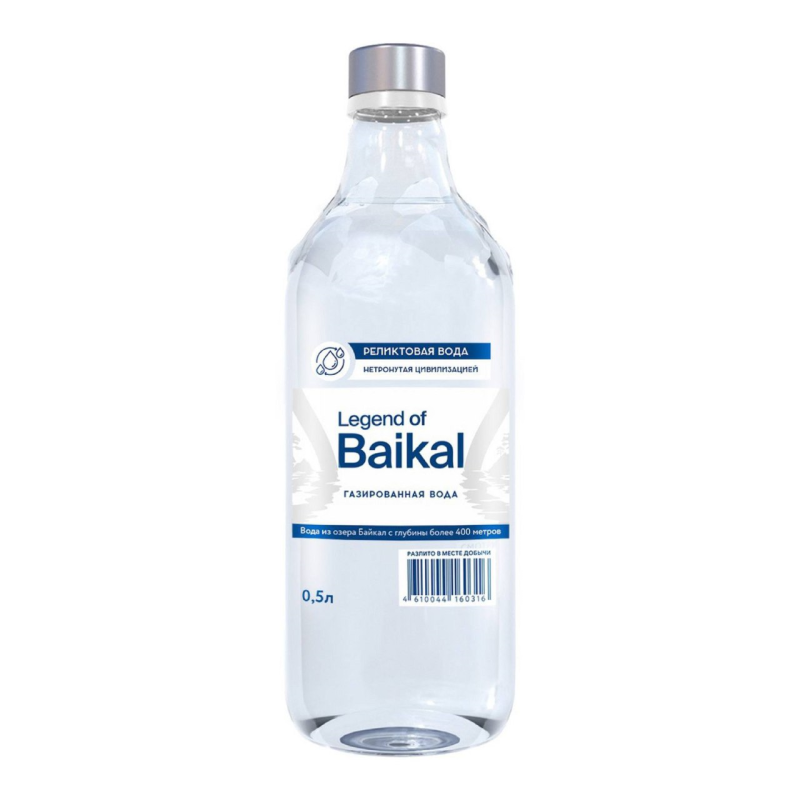 Вода газированная Legend of Baikal, 500 мл
