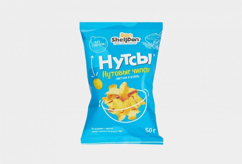 Чипсы нутовые сметана и зелень, 50 гр
