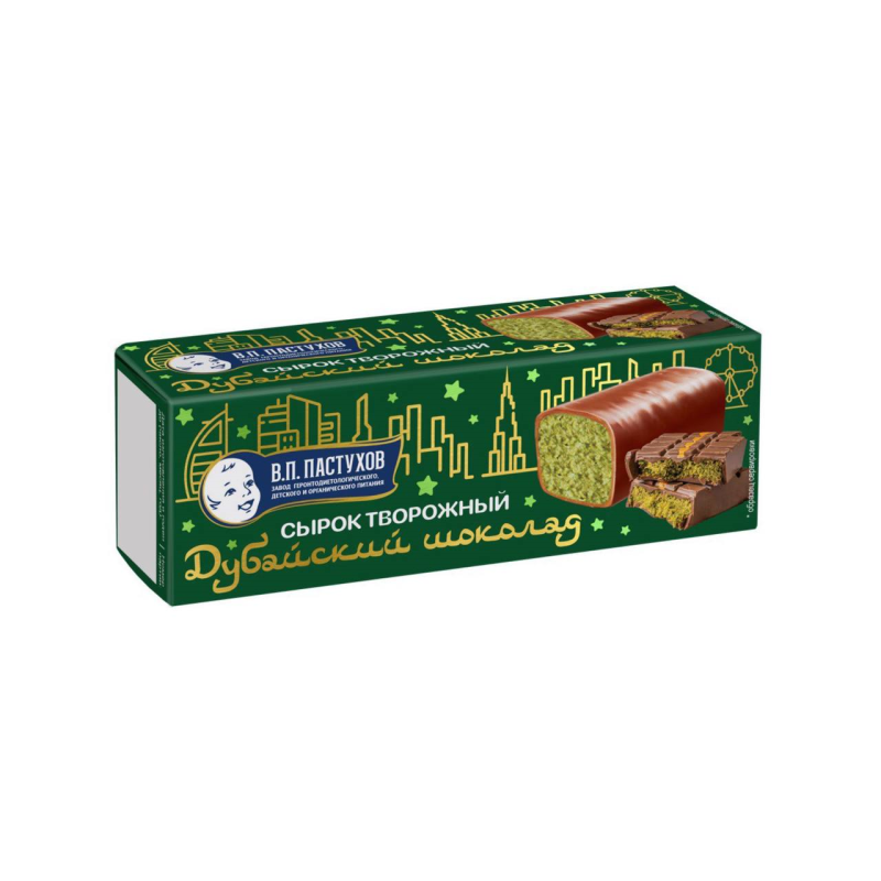 Сырок творожный глазированный Дубайский шоколад, 40 г