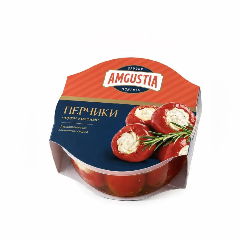 Перчики черри Красные фаршированные сливочным сыром Amgustia, 200 г
