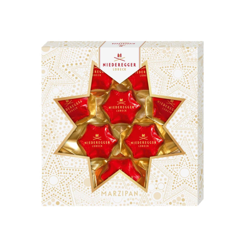 Новогодние марципановые Звезды в темном шоколаде, 125 г