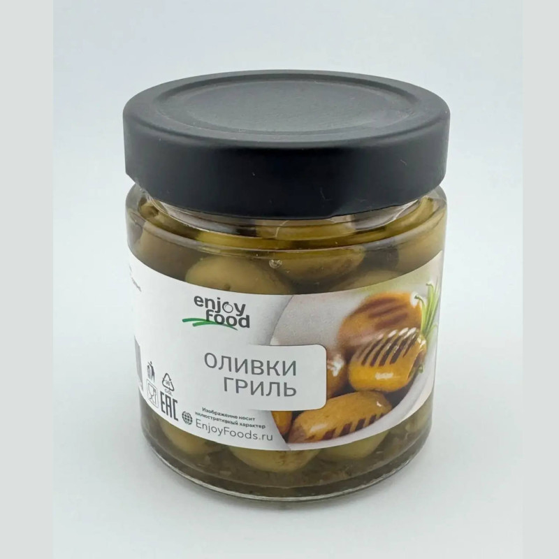 Оливки гриль в масле, 200 мл