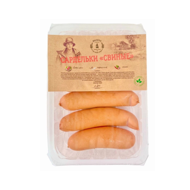 Сардельки свиные (Макларин), 400 г