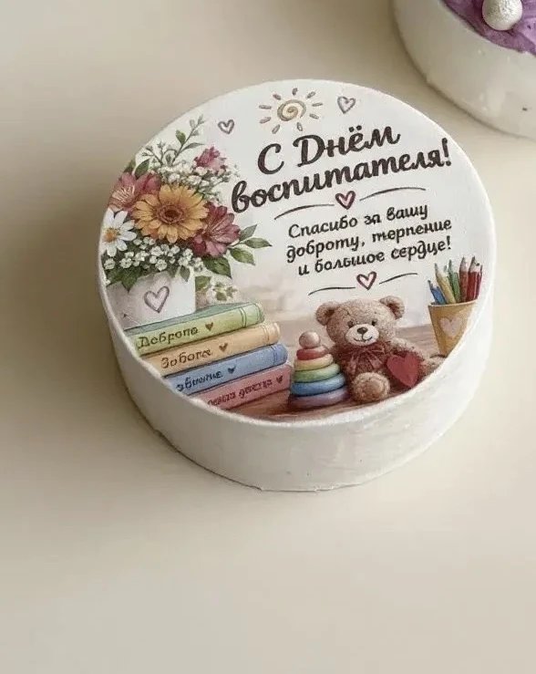 Торт бенто Маковка с картинкой, 370 гр