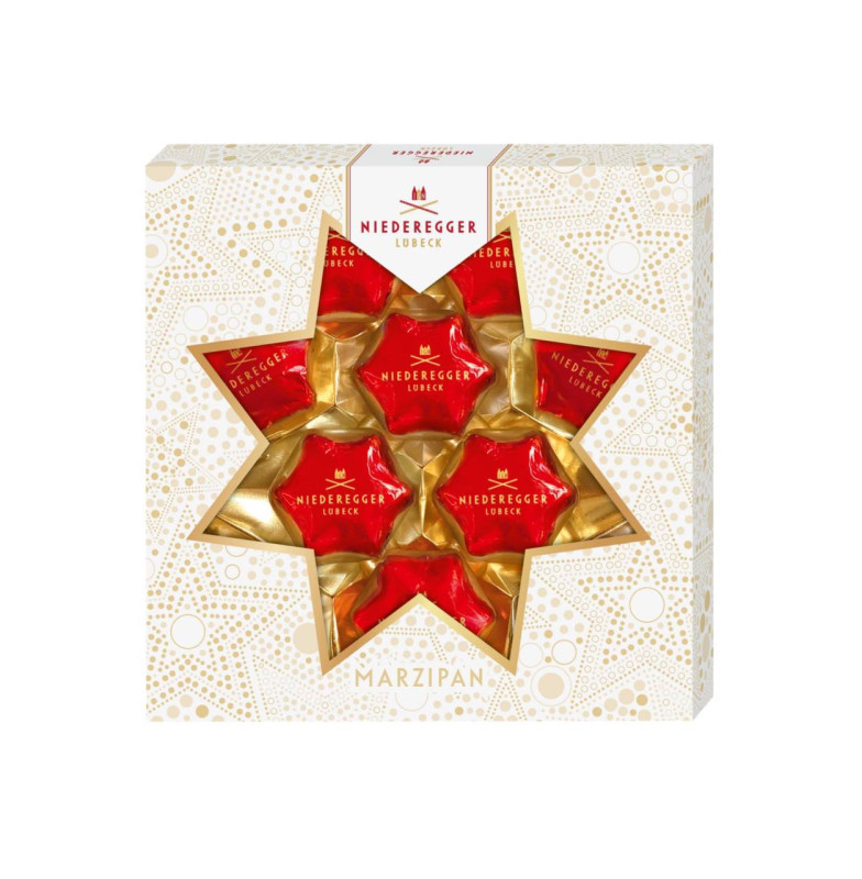 Новогодние марципановые Звезды в темном шоколаде, 125 г