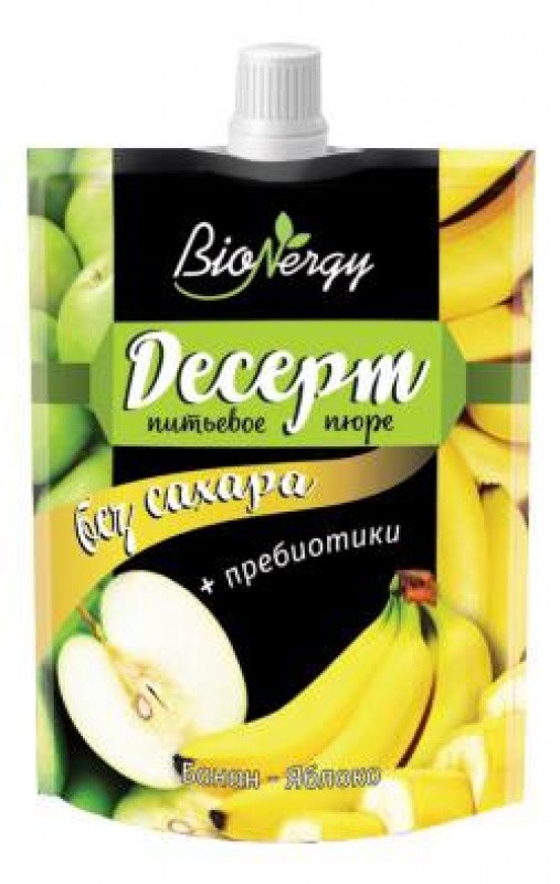 Десерт фруктовый MIX "BIioNergy" яблоко-банан, 140г