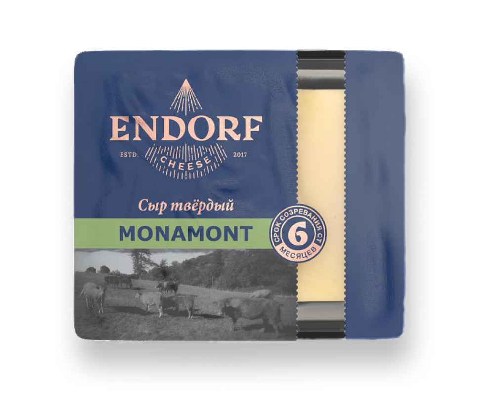 ***Сыр твердый Монамонт 50%, 200 г (Эндорф)